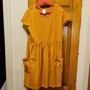 Kids Mustard Yellow Dress